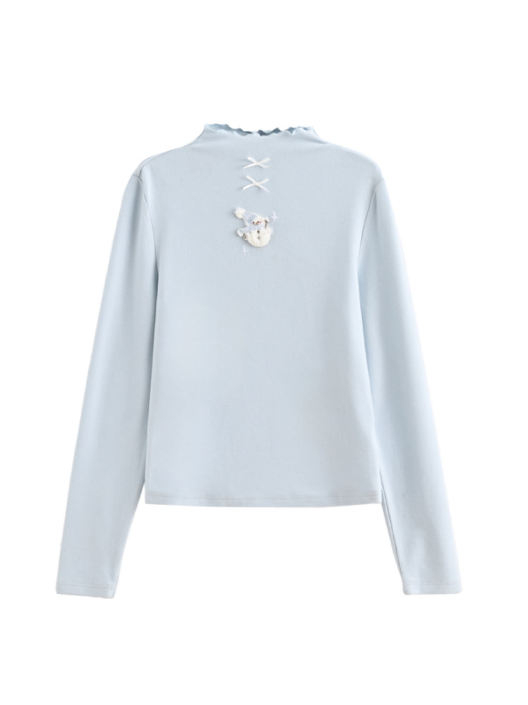 Snowman Cloud Turtleneck Base Top-ntbhshop