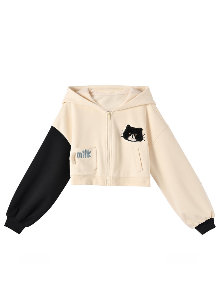 Milk Cat Jacket, Camisole & Skirt-Sets-ntbhshop