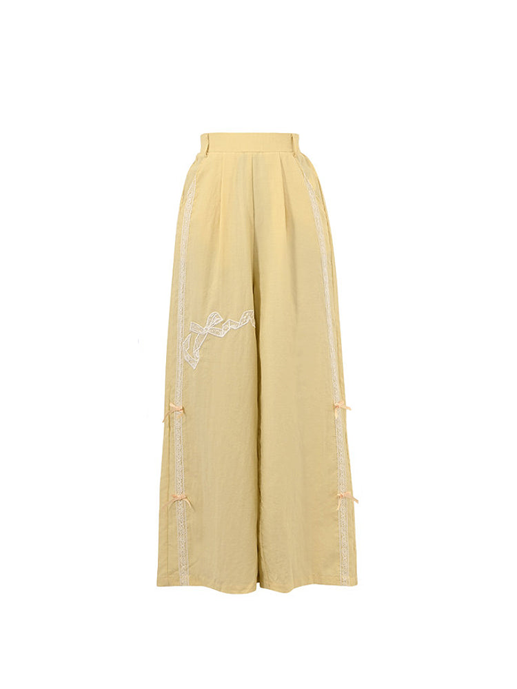 Honey Cloud Wide Pants-Bottoms-ntbhshop
