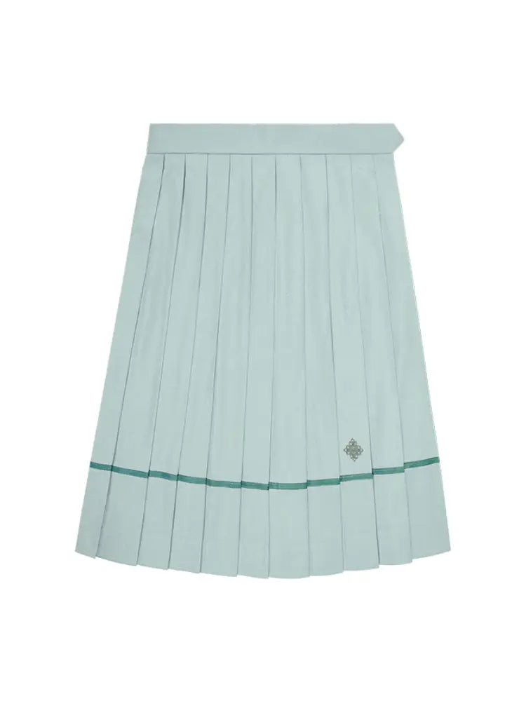 Azure Dream Pleated JK Uniform Midi Skirts-ntbhshop