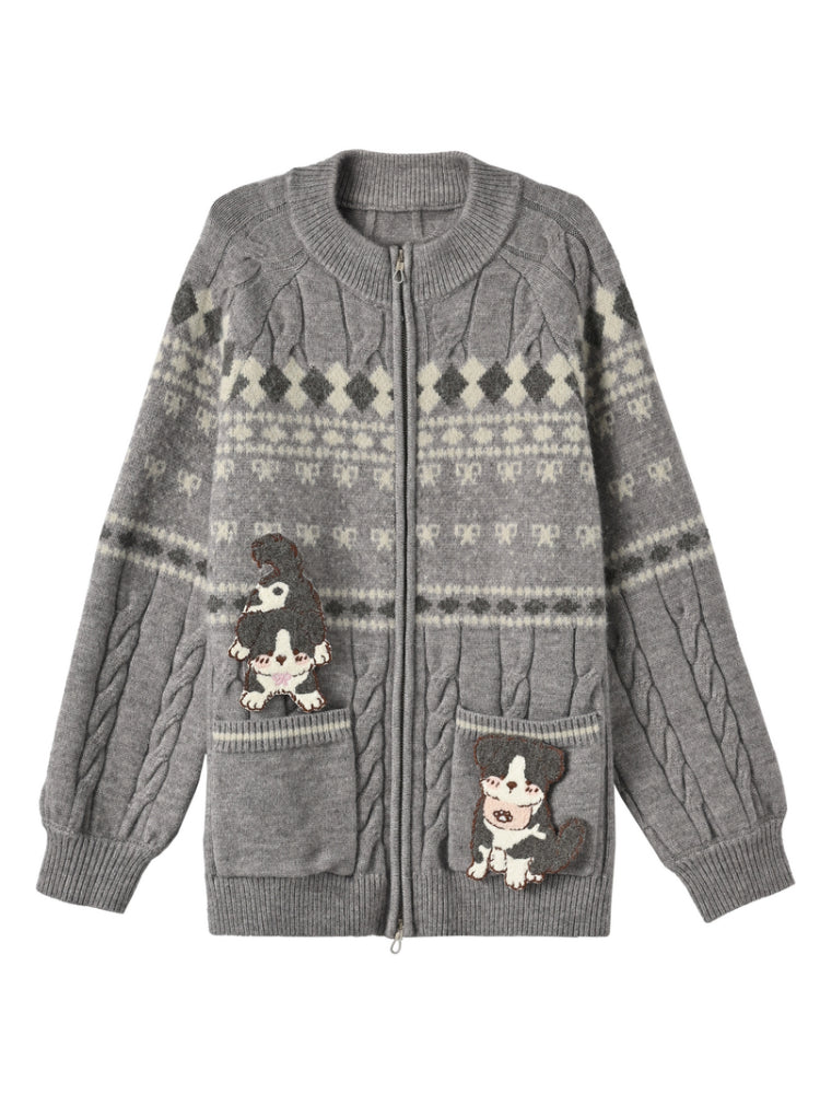 Snow Pup Knit Sweater & Skirt-ntbhshop