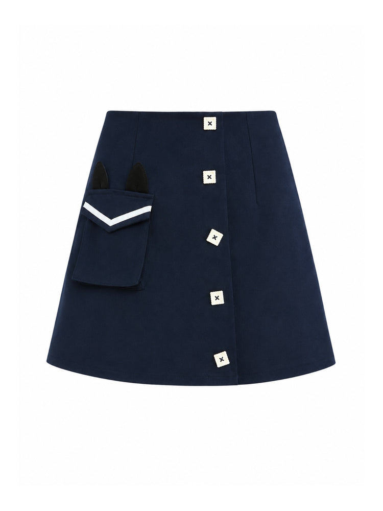 Milk Cat Sailor Tops & Skirts-Sets-ntbhshop
