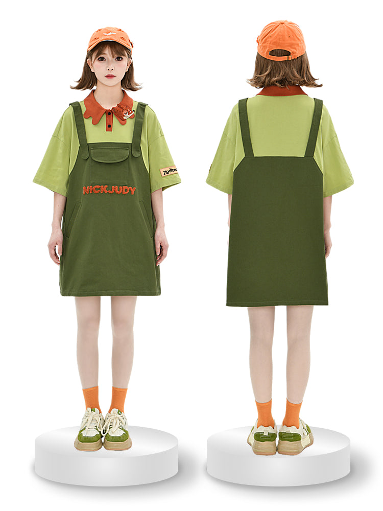 Judy & Nick Faux Two-Piece Loose Dresses-ntbhshop