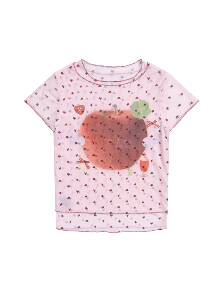 Apple Pop Mesh Tops-Tops-ntbhshop