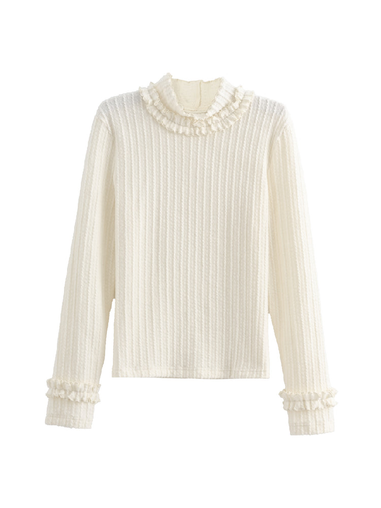 Winter Vanilla Milk Knit Base Top-ntbhshop