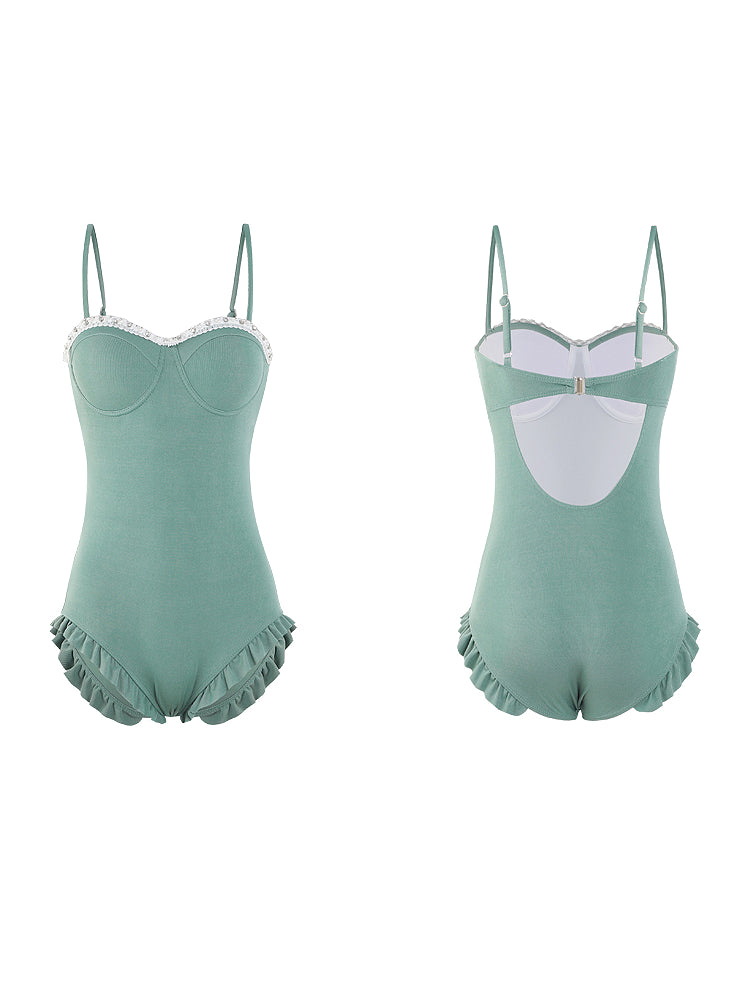 Summer Breeze One Piece Swimsuit with Cardigan-ntbhshop