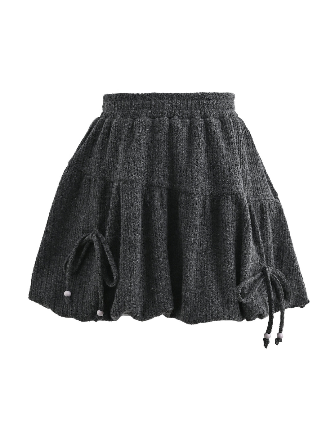 Ash Bloom Knit Bubble Skirt-ntbhshop