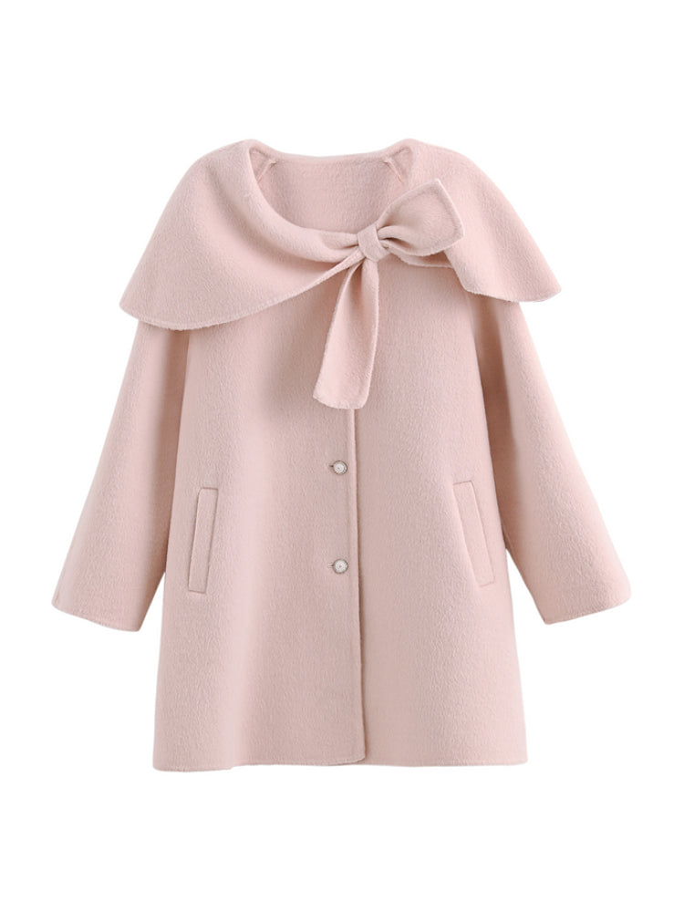 Rose Meringue Woolen Coat-ntbhshop