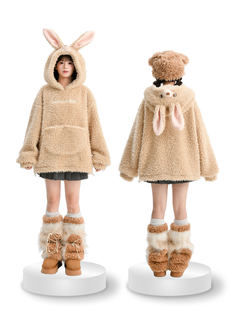 Cute Kangaroo Cozy Fleece Hoodie-ntbhshop