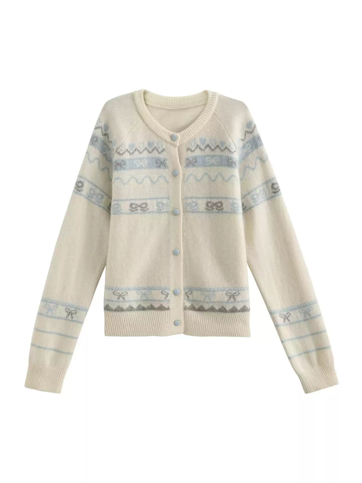 Cloud Ribbon Knit Cardigan-Outerwear-ntbhshop
