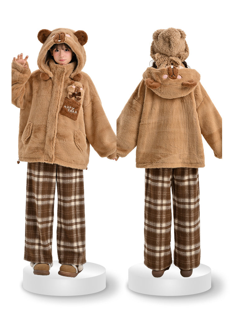 Capybara Cute Cozy Fleece Jacket-ntbhshop