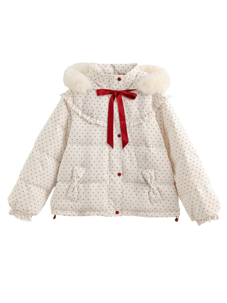 Berry Dots Puffer Jacket-ntbhshop