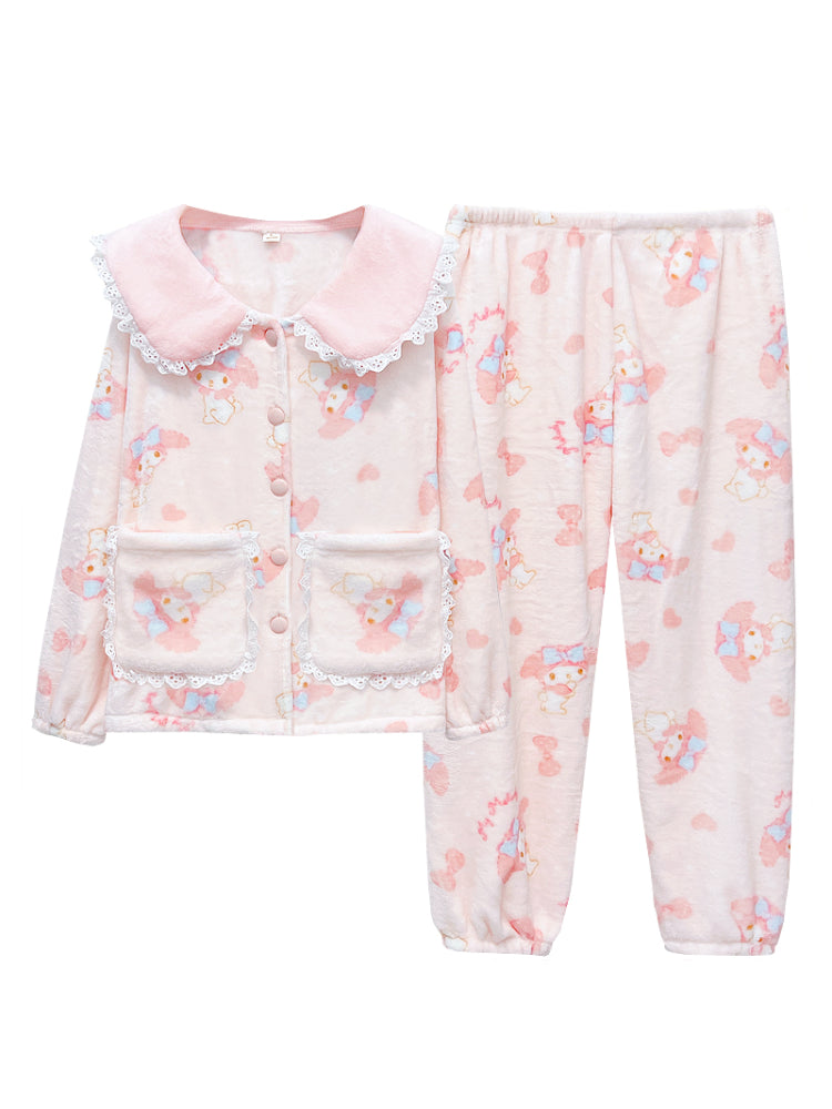 My Melody Cinnamoroll Pompompurin Fleece Pajamas-ntbhshop