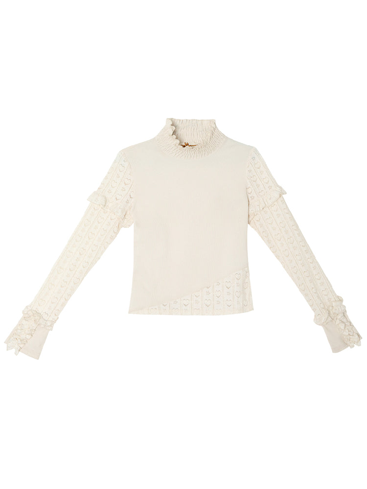 Heartbloom Ruffle Knit Base Top-ntbhshop