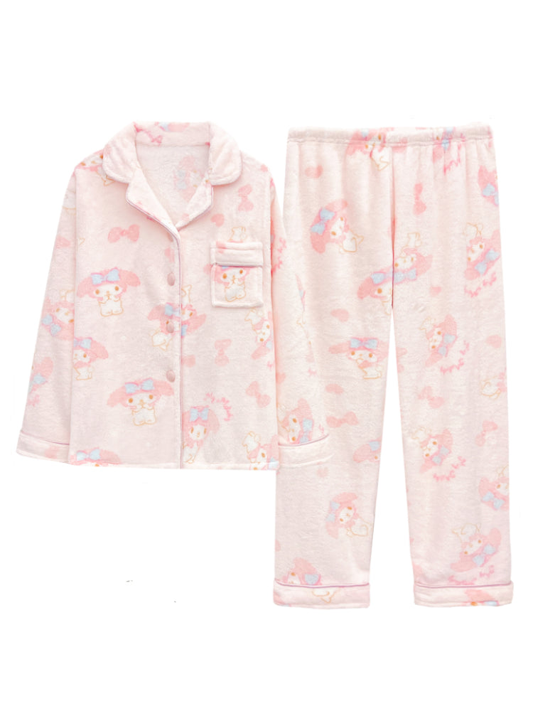 My Melody Cinnamoroll Pompompurin Fleece Pajamas-ntbhshop