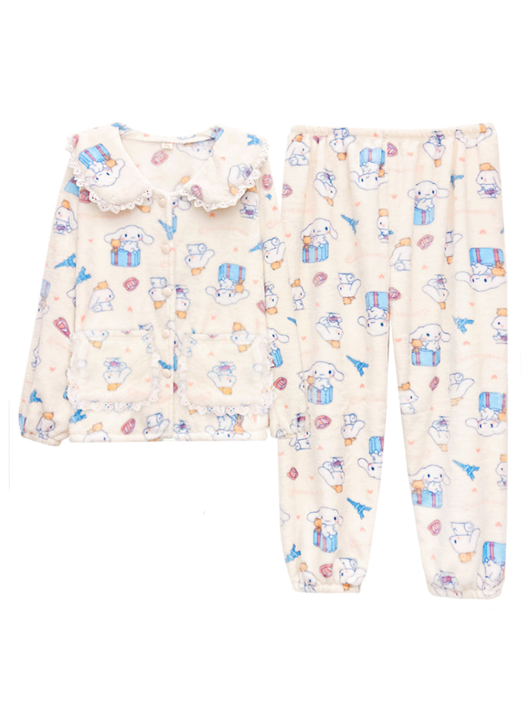 My Melody Cinnamoroll Pompompurin Fleece Pajamas-ntbhshop