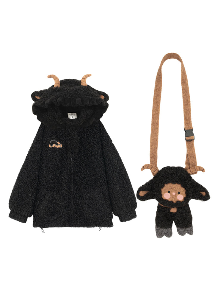 Midnight Lamb Cozy Fleece Jacket & Bag-ntbhshop