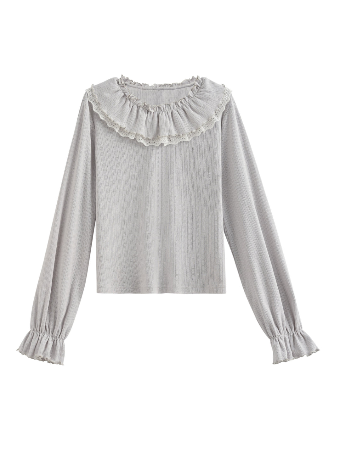 Moonlace Double Frill Cotton Blouse-ntbhshop