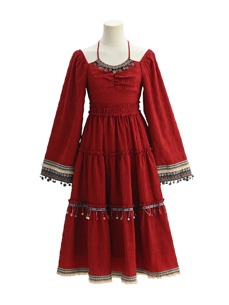 Desert Bloom Tassel Dress-ntbhshop