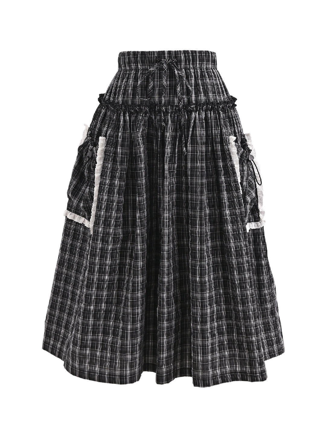 Grey Manor Lace Diary Plaid Skirt-ntbhshop