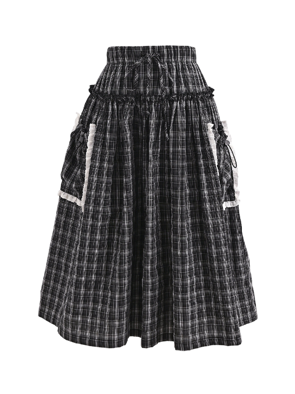 Grey Manor Lace Diary Plaid Skirt-ntbhshop
