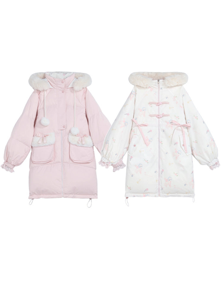 Cotton Candy Reversible Puffer Coat-ntbhshop