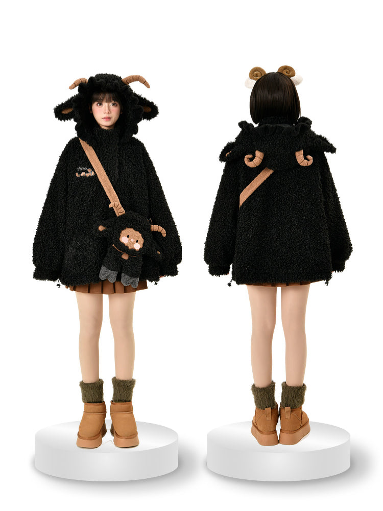 Midnight Lamb Cozy Fleece Jacket & Bag-ntbhshop
