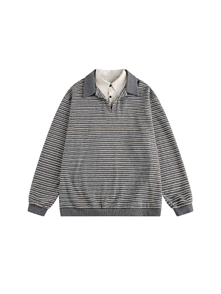 Quiet Term Stripe Sweaters-Tops-ntbhshop