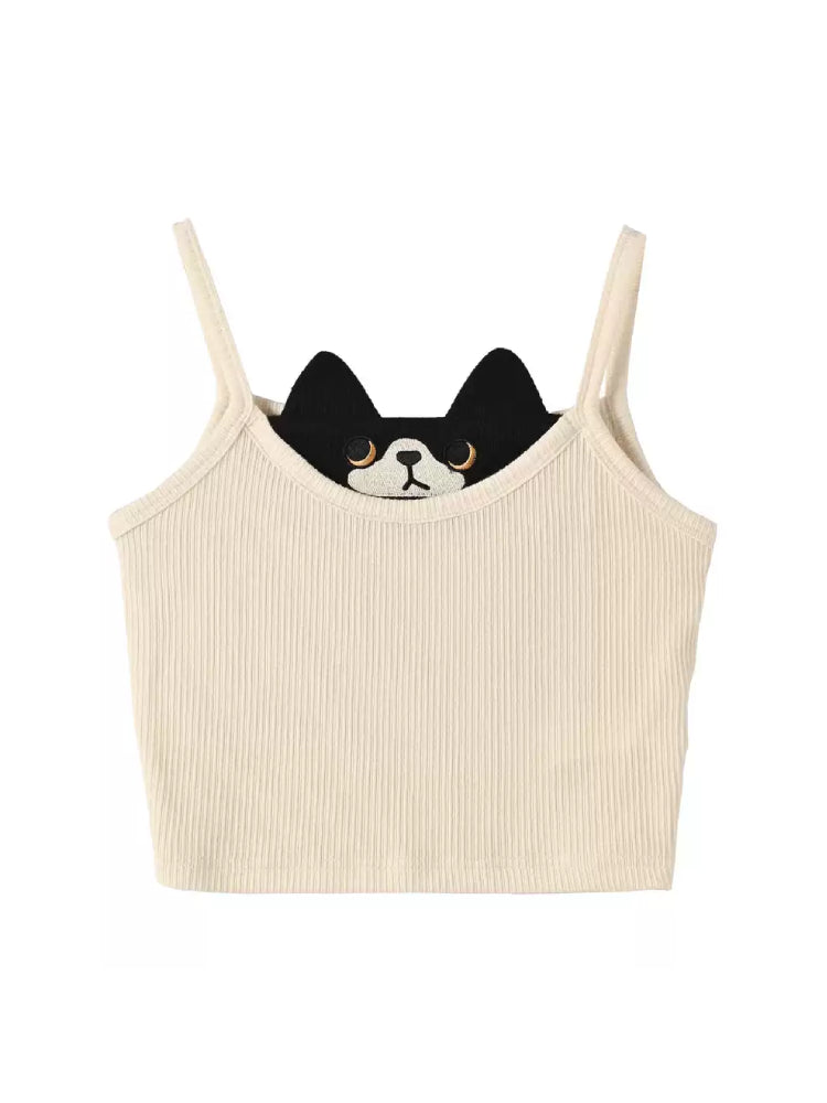 Milk Cat Jacket, Camisole & Skirt-Sets-ntbhshop