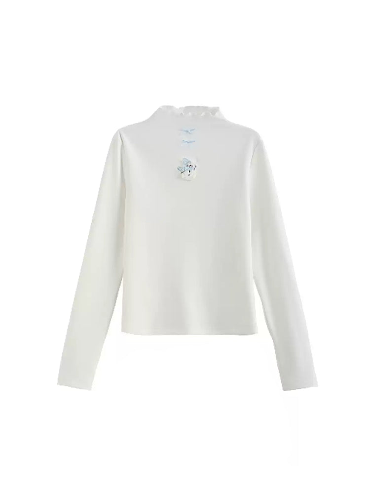 Snowman Cloud Turtleneck Base Top-ntbhshop