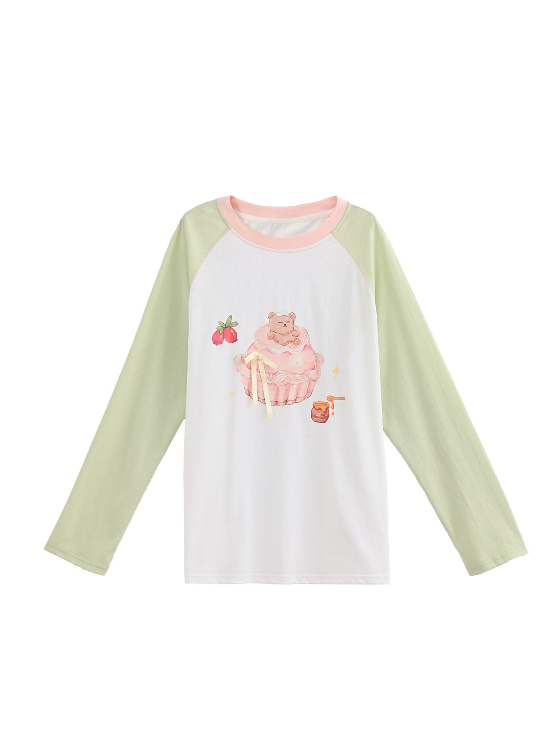 Strawberry Cupcake Raglan Tee-Tops-ntbhshop