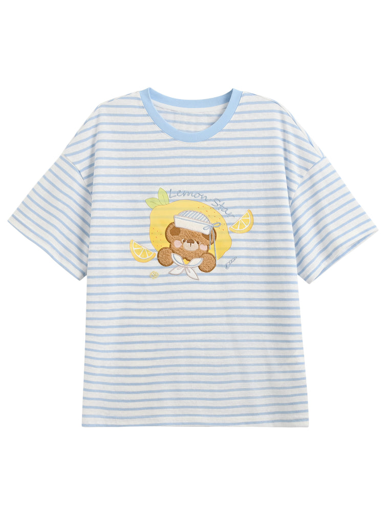 Lemon Sailor Bear Tee-Tops-ntbhshop
