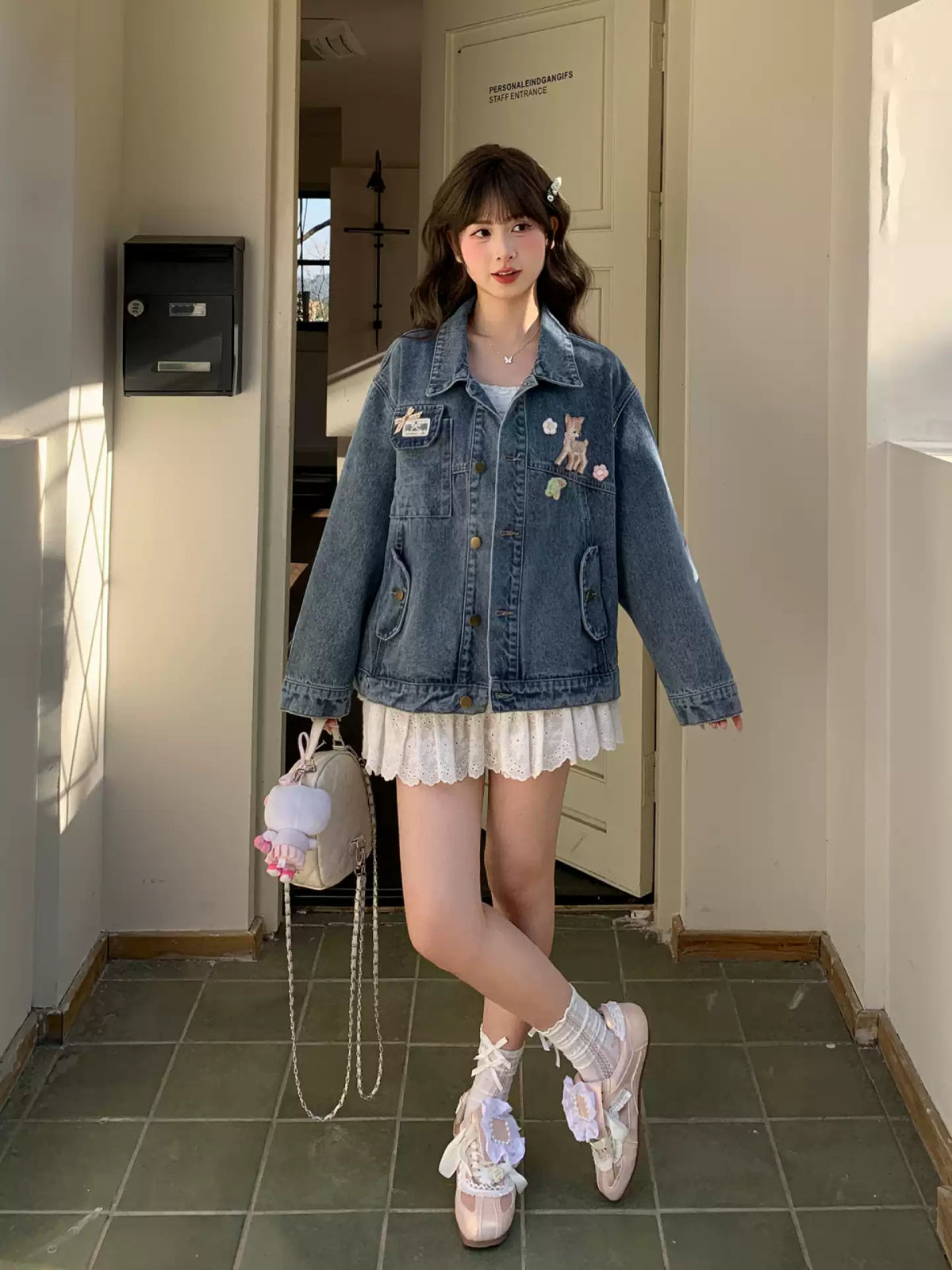 Dear Bambi Denim Jacket-Outerwear-ntbhshop