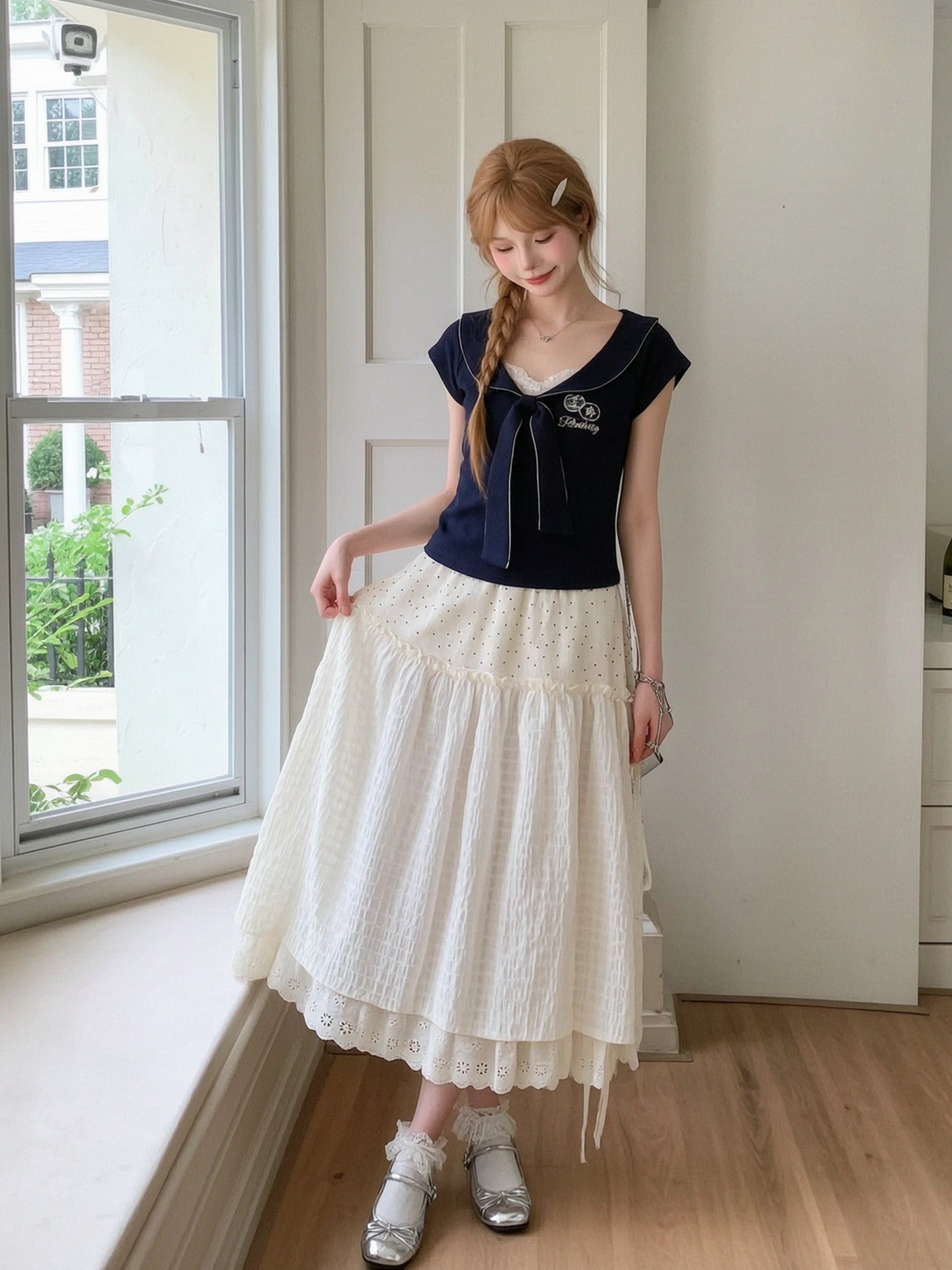 Cottage Meadow Midi Skirt-Bottoms-ntbhshop