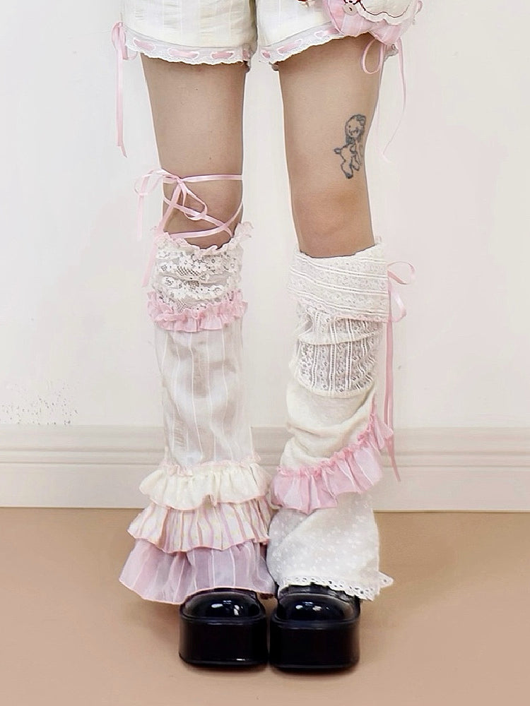 Yabi Dream Asymmetrical Leg Warmers-ntbhshop