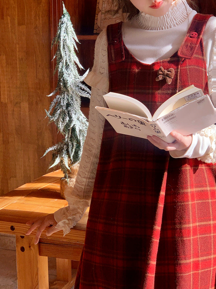 Snowberry Plaid Jumper Dress-ntbhshop