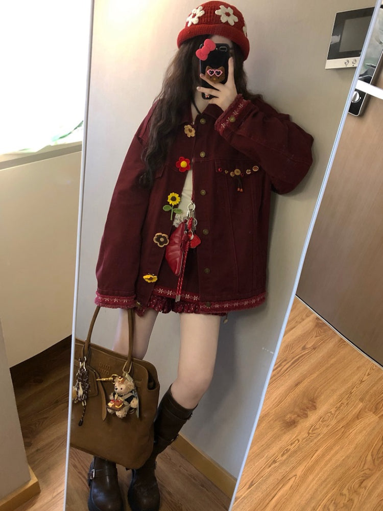 Hazelnut Breeze Patchwork Skorts-ntbhshop