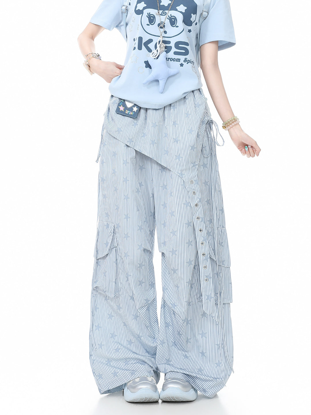 Sunday Stripe Cargo Pants-Bottoms-ntbhshop