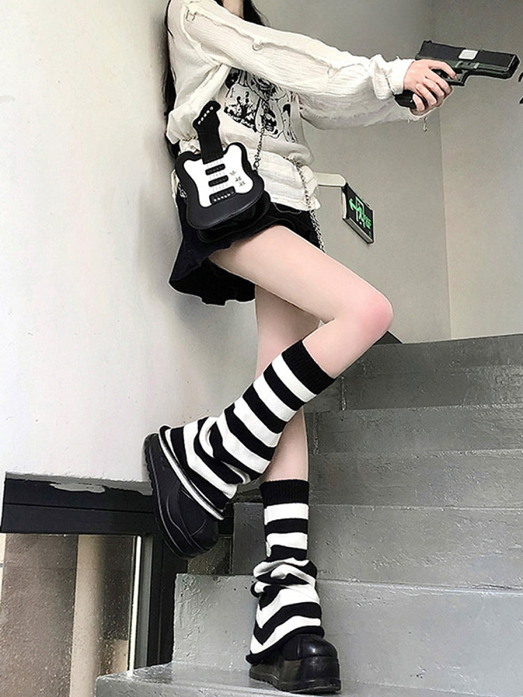 Millennial Stripe Y2K Harajuku Leg Warmers-ntbhshop