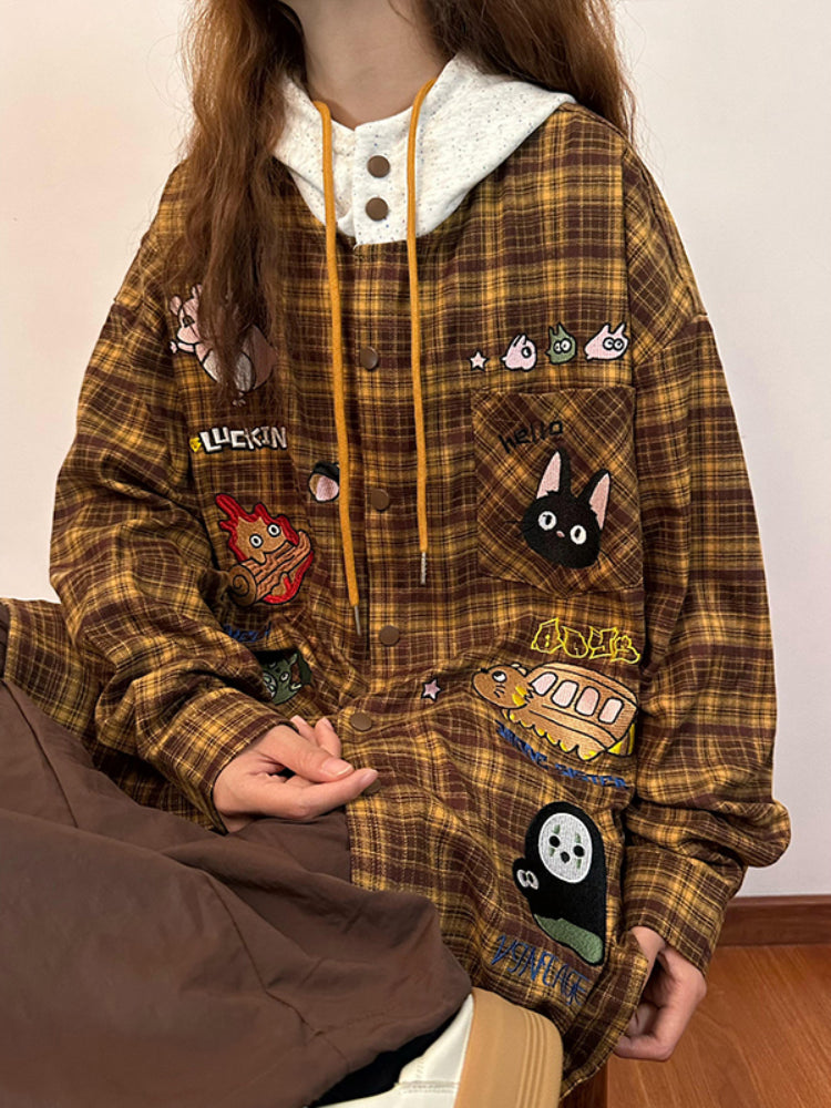 Cartoon Dream Plaid Jacket-ntbhshop