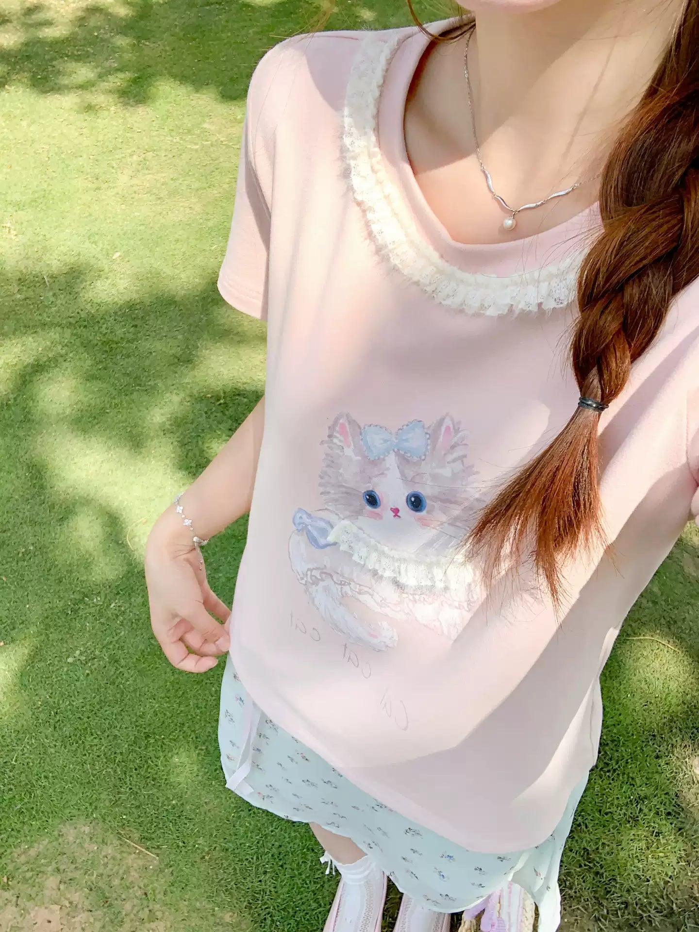 Doll Kitten Lace Tees-Tops-ntbhshop