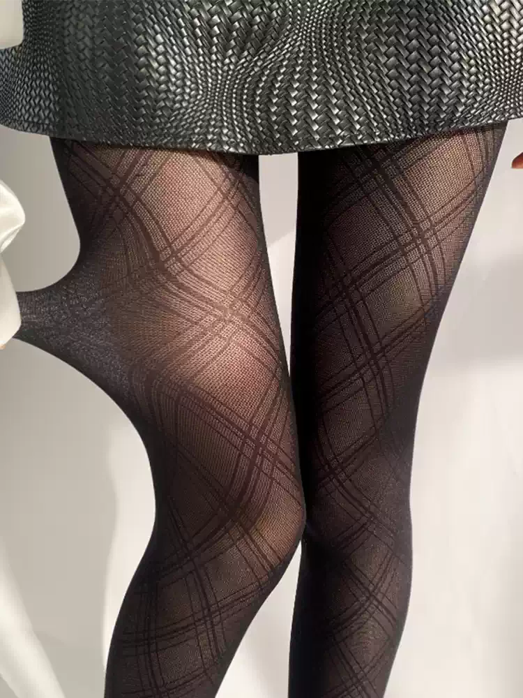 Noir Lattice Sheer Tights-ntbhshop