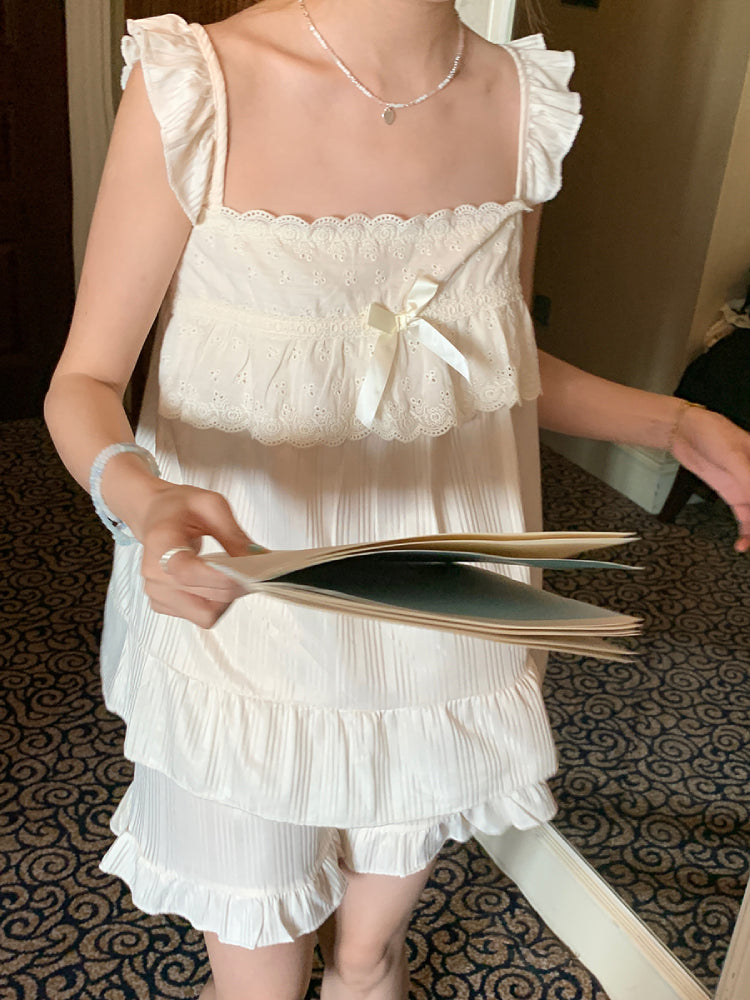 Whipped Cream Fairy Sleeve Pajamas Set-ntbhshop