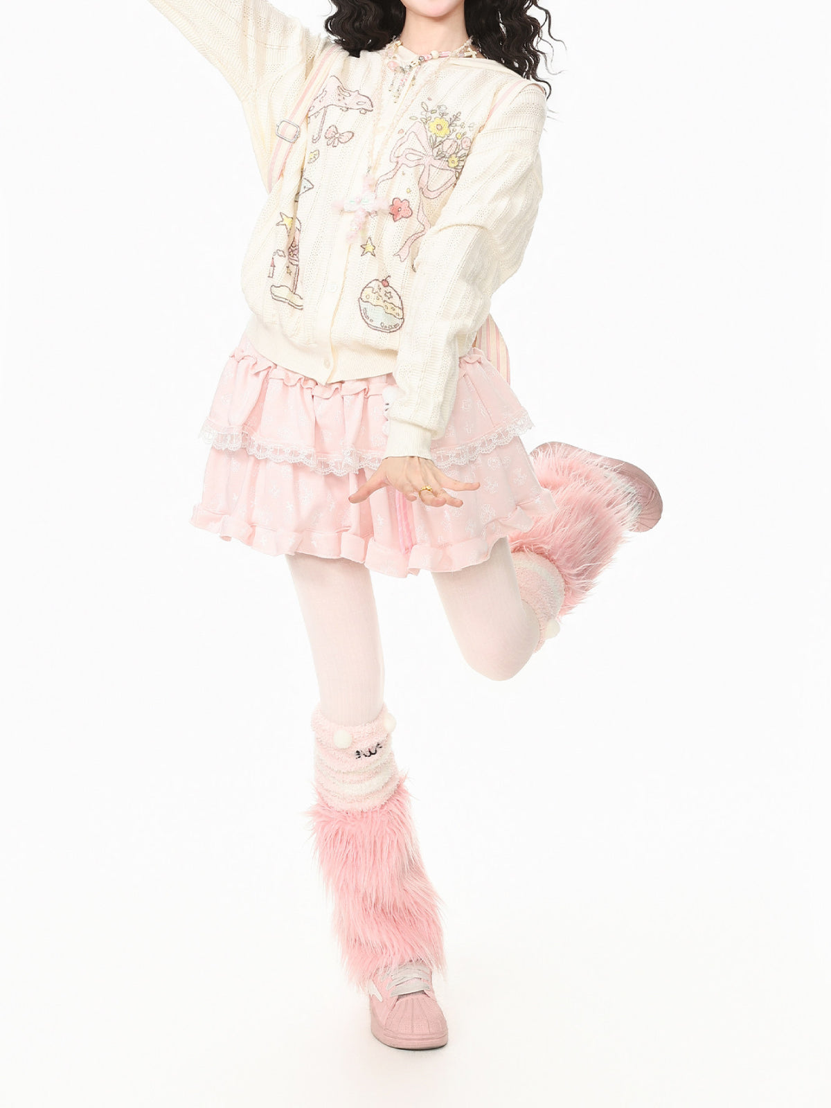 Whimsy Picnic Knit Hoodies-Outerwear-ntbhshop
