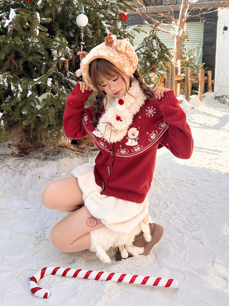 Snowball Christmas Vintage Knit Set-Outerwear-ntbhshop