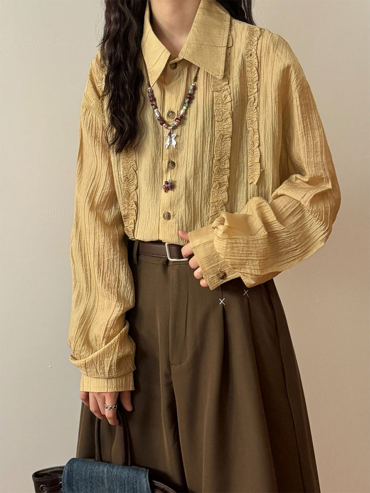 Mushroom Poem Puff Sleeve Blouses-ntbhshop