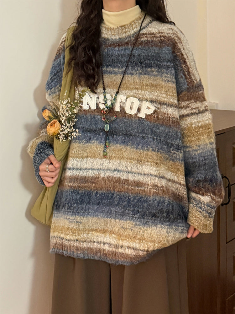 Unstop Fuzzy Horizon Knit Sweaters-ntbhshop