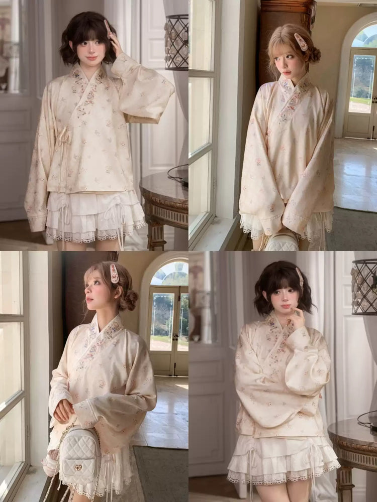 Berry Fairy Picnic Wrap Blouse-Tops-ntbhshop