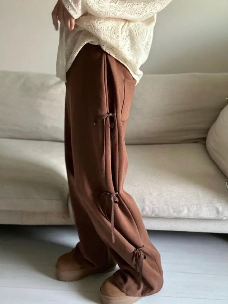 Bow Cloud Fleece Pants-ntbhshop