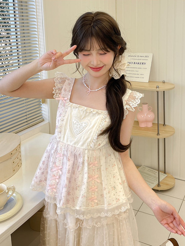 Dreamy Petal Patchwork Cami Top-Tops-ntbhshop